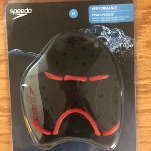 Speedo Performance Swim Power Paddles Medium Red
